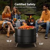 Ciays Smokeless Firepit, 19 Inch