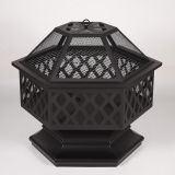 Outdoor BBQ Stove Hex-Shaped Fire Pit