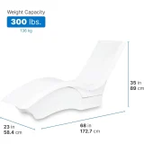 Outdoor Chaise Lounge Chair 19″