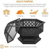 Outdoor BBQ Stove Hex-Shaped Fire Pit