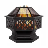 Outdoor BBQ Stove Hex-Shaped Fire Pit
