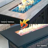 Gas FireTable 42″ Ceramic Tabletop Propane