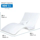 Outdoor Chaise Lounge Chair 19″