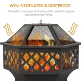 Outdoor BBQ Stove Hex-Shaped Fire Pit