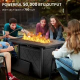 43 Inch Propane Fire Pit Table, 50,000 BTU